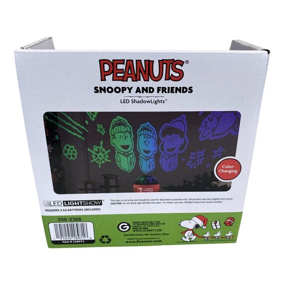 Peanuts Snoopy & Friends Rotating Color Night Light Snoopy Christmas Lamp - Picture 8 of 10